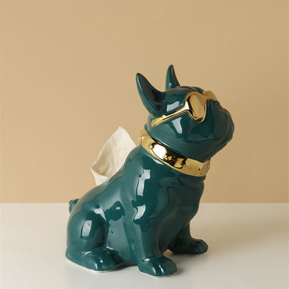 Elegante Porzellan Bulldogge - Ein Hauch von Charme und Charakter
